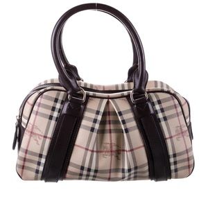 Vintage BURBERRY Haymarket Check Ashbury Knight Shoulder Bag